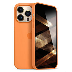 Silikon Hülle Handyhülle Ultra Dünn Flexible Schutzhülle Tasche S05 für Apple iPhone 14 Pro Orange