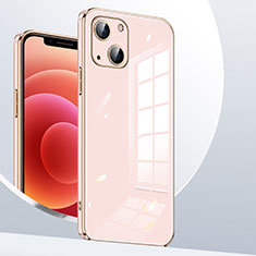 Silikon Hülle Handyhülle Ultra Dünn Flexible Schutzhülle Tasche S06 für Apple iPhone 14 Plus Rosegold