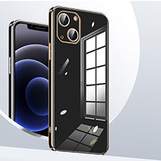 Silikon Hülle Handyhülle Ultra Dünn Flexible Schutzhülle Tasche S06 für Apple iPhone 14 Plus Schwarz