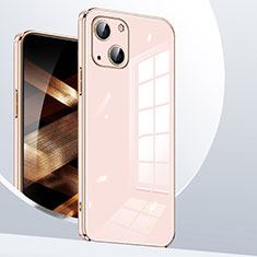 Silikon Hülle Handyhülle Ultra Dünn Flexible Schutzhülle Tasche S06 für Apple iPhone 15 Plus Rosegold