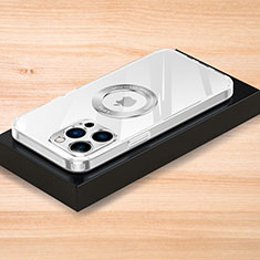 Silikon Hülle Handyhülle Ultra Dünn Flexible Schutzhülle Tasche S07 für Apple iPhone 13 Pro Silber