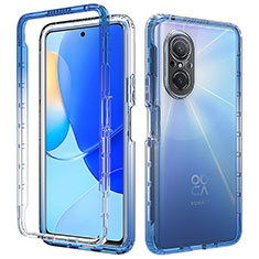 Silikon Hülle Handyhülle Ultra Dünn Flexible Schutzhülle Tasche Transparent Vorder und Rückseite 360 Grad Ganzkörper Farbverlauf für Huawei Nova 9 SE Blau