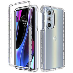 Silikon Hülle Handyhülle Ultra Dünn Flexible Schutzhülle Tasche Transparent Vorder und Rückseite 360 Grad Ganzkörper Farbverlauf für Motorola Moto Edge 30 Pro 5G Klar