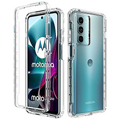 Silikon Hülle Handyhülle Ultra Dünn Flexible Schutzhülle Tasche Transparent Vorder und Rückseite 360 Grad Ganzkörper Farbverlauf für Motorola Moto Edge S30 5G Klar