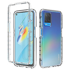 Silikon Hülle Handyhülle Ultra Dünn Flexible Schutzhülle Tasche Transparent Vorder und Rückseite 360 Grad Ganzkörper Farbverlauf für Oppo A54 4G Klar