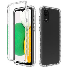 Silikon Hülle Handyhülle Ultra Dünn Flexible Schutzhülle Tasche Transparent Vorder und Rückseite 360 Grad Ganzkörper Farbverlauf für Samsung Galaxy A03 Core Klar