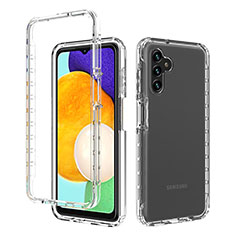 Silikon Hülle Handyhülle Ultra Dünn Flexible Schutzhülle Tasche Transparent Vorder und Rückseite 360 Grad Ganzkörper Farbverlauf für Samsung Galaxy A04s Klar