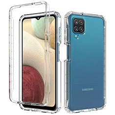 Silikon Hülle Handyhülle Ultra Dünn Flexible Schutzhülle Tasche Transparent Vorder und Rückseite 360 Grad Ganzkörper Farbverlauf für Samsung Galaxy A12 Klar