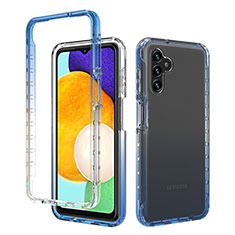 Silikon Hülle Handyhülle Ultra Dünn Flexible Schutzhülle Tasche Transparent Vorder und Rückseite 360 Grad Ganzkörper Farbverlauf für Samsung Galaxy A13 5G Blau