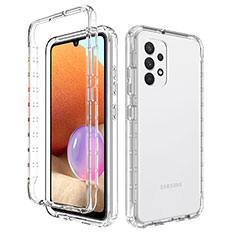 Silikon Hülle Handyhülle Ultra Dünn Flexible Schutzhülle Tasche Transparent Vorder und Rückseite 360 Grad Ganzkörper Farbverlauf für Samsung Galaxy A32 5G Klar