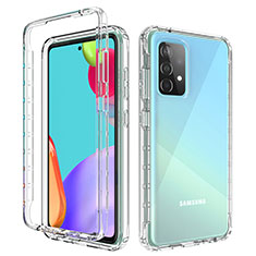 Silikon Hülle Handyhülle Ultra Dünn Flexible Schutzhülle Tasche Transparent Vorder und Rückseite 360 Grad Ganzkörper Farbverlauf für Samsung Galaxy A52 5G Klar