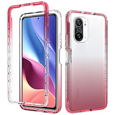 Silikon Hülle Handyhülle Ultra Dünn Flexible Schutzhülle Tasche Transparent Vorder und Rückseite 360 Grad Ganzkörper Farbverlauf für Xiaomi Mi 11i 5G Rot