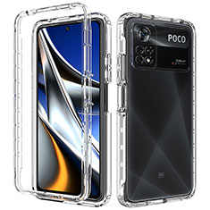 Silikon Hülle Handyhülle Ultra Dünn Flexible Schutzhülle Tasche Transparent Vorder und Rückseite 360 Grad Ganzkörper Farbverlauf für Xiaomi Poco X4 Pro 5G Klar