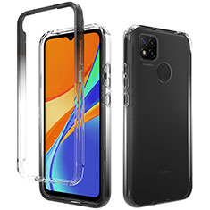 Silikon Hülle Handyhülle Ultra Dünn Flexible Schutzhülle Tasche Transparent Vorder und Rückseite 360 Grad Ganzkörper Farbverlauf für Xiaomi Redmi 9C Blau