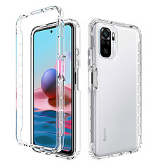 Silikon Hülle Handyhülle Ultra Dünn Flexible Schutzhülle Tasche Transparent Vorder und Rückseite 360 Grad Ganzkörper Farbverlauf für Xiaomi Redmi Note 10S 4G Klar