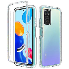 Silikon Hülle Handyhülle Ultra Dünn Flexible Schutzhülle Tasche Transparent Vorder und Rückseite 360 Grad Ganzkörper Farbverlauf für Xiaomi Redmi Note 11 Pro 4G Klar