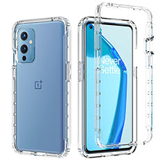 Silikon Hülle Handyhülle Ultra Dünn Flexible Schutzhülle Tasche Transparent Vorder und Rückseite 360 Grad Ganzkörper Farbverlauf JX1 für OnePlus 9 5G Klar