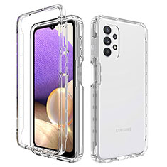 Silikon Hülle Handyhülle Ultra Dünn Flexible Schutzhülle Tasche Transparent Vorder und Rückseite 360 Grad Ganzkörper Farbverlauf JX1 für Samsung Galaxy A32 4G Klar