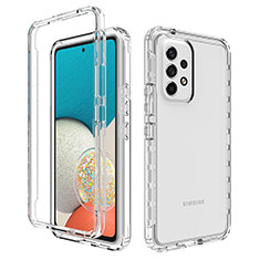 Silikon Hülle Handyhülle Ultra Dünn Flexible Schutzhülle Tasche Transparent Vorder und Rückseite 360 Grad Ganzkörper Farbverlauf JX1 für Samsung Galaxy A53 5G Klar