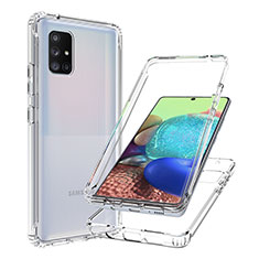 Silikon Hülle Handyhülle Ultra Dünn Flexible Schutzhülle Tasche Transparent Vorder und Rückseite 360 Grad Ganzkörper Farbverlauf JX1 für Samsung Galaxy A71 4G A715 Klar