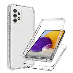 Silikon Hülle Handyhülle Ultra Dünn Flexible Schutzhülle Tasche Transparent Vorder und Rückseite 360 Grad Ganzkörper Farbverlauf JX1 für Samsung Galaxy A72 4G Klar