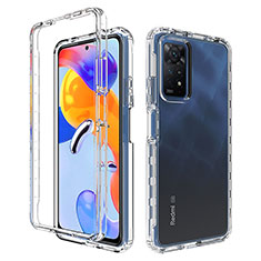 Silikon Hülle Handyhülle Ultra Dünn Flexible Schutzhülle Tasche Transparent Vorder und Rückseite 360 Grad Ganzkörper Farbverlauf JX1 für Xiaomi Redmi Note 11 Pro 4G Klar