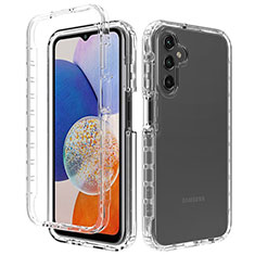 Silikon Hülle Handyhülle Ultra Dünn Flexible Schutzhülle Tasche Transparent Vorder und Rückseite 360 Grad Ganzkörper Farbverlauf ZJ1 für Samsung Galaxy A14 5G Klar