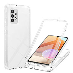 Silikon Hülle Handyhülle Ultra Dünn Flexible Schutzhülle Tasche Transparent Vorder und Rückseite 360 Grad Ganzkörper Farbverlauf ZJ1 für Samsung Galaxy A32 4G Klar