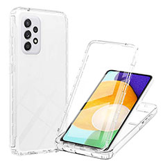 Silikon Hülle Handyhülle Ultra Dünn Flexible Schutzhülle Tasche Transparent Vorder und Rückseite 360 Grad Ganzkörper Farbverlauf ZJ1 für Samsung Galaxy A52 4G Klar