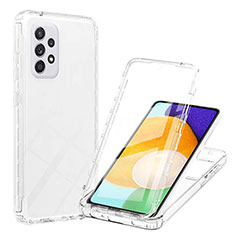 Silikon Hülle Handyhülle Ultra Dünn Flexible Schutzhülle Tasche Transparent Vorder und Rückseite 360 Grad Ganzkörper Farbverlauf ZJ1 für Samsung Galaxy A52s 5G Klar