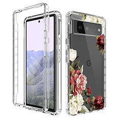 Silikon Hülle Handyhülle Ultra Dünn Flexible Schutzhülle Tasche Transparent Vorder und Rückseite 360 Grad Ganzkörper für Google Pixel 6 Pro 5G Braun