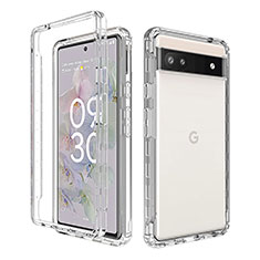 Silikon Hülle Handyhülle Ultra Dünn Flexible Schutzhülle Tasche Transparent Vorder und Rückseite 360 Grad Ganzkörper für Google Pixel 6a 5G Klar