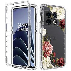 Silikon Hülle Handyhülle Ultra Dünn Flexible Schutzhülle Tasche Transparent Vorder und Rückseite 360 Grad Ganzkörper für OnePlus 10 Pro 5G Braun