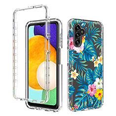 Silikon Hülle Handyhülle Ultra Dünn Flexible Schutzhülle Tasche Transparent Vorder und Rückseite 360 Grad Ganzkörper für Samsung Galaxy A04s Hellblau