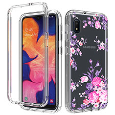 Silikon Hülle Handyhülle Ultra Dünn Flexible Schutzhülle Tasche Transparent Vorder und Rückseite 360 Grad Ganzkörper für Samsung Galaxy A10e Rosa