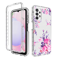 Silikon Hülle Handyhülle Ultra Dünn Flexible Schutzhülle Tasche Transparent Vorder und Rückseite 360 Grad Ganzkörper für Samsung Galaxy A13 4G Rosa