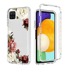 Silikon Hülle Handyhülle Ultra Dünn Flexible Schutzhülle Tasche Transparent Vorder und Rückseite 360 Grad Ganzkörper für Samsung Galaxy A22 5G Braun