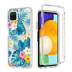 Silikon Hülle Handyhülle Ultra Dünn Flexible Schutzhülle Tasche Transparent Vorder und Rückseite 360 Grad Ganzkörper für Samsung Galaxy A22 5G Hellblau