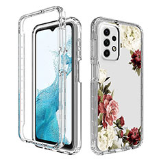 Silikon Hülle Handyhülle Ultra Dünn Flexible Schutzhülle Tasche Transparent Vorder und Rückseite 360 Grad Ganzkörper für Samsung Galaxy A23 4G Braun