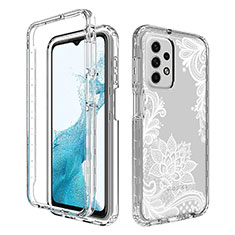 Silikon Hülle Handyhülle Ultra Dünn Flexible Schutzhülle Tasche Transparent Vorder und Rückseite 360 Grad Ganzkörper für Samsung Galaxy A23 4G Weiß