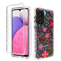 Silikon Hülle Handyhülle Ultra Dünn Flexible Schutzhülle Tasche Transparent Vorder und Rückseite 360 Grad Ganzkörper für Samsung Galaxy A33 5G Pink