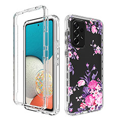 Silikon Hülle Handyhülle Ultra Dünn Flexible Schutzhülle Tasche Transparent Vorder und Rückseite 360 Grad Ganzkörper für Samsung Galaxy A53 5G Rosa