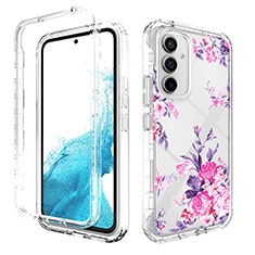 Silikon Hülle Handyhülle Ultra Dünn Flexible Schutzhülle Tasche Transparent Vorder und Rückseite 360 Grad Ganzkörper für Samsung Galaxy A54 5G Rosegold