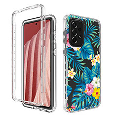 Silikon Hülle Handyhülle Ultra Dünn Flexible Schutzhülle Tasche Transparent Vorder und Rückseite 360 Grad Ganzkörper für Samsung Galaxy A73 5G Hellblau