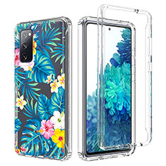 Silikon Hülle Handyhülle Ultra Dünn Flexible Schutzhülle Tasche Transparent Vorder und Rückseite 360 Grad Ganzkörper für Samsung Galaxy S20 Lite 5G Hellblau