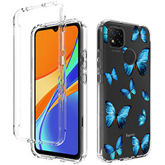 Silikon Hülle Handyhülle Ultra Dünn Flexible Schutzhülle Tasche Transparent Vorder und Rückseite 360 Grad Ganzkörper für Xiaomi Redmi 9 Activ Blau