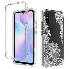 Silikon Hülle Handyhülle Ultra Dünn Flexible Schutzhülle Tasche Transparent Vorder und Rückseite 360 Grad Ganzkörper für Xiaomi Redmi 9i Weiß