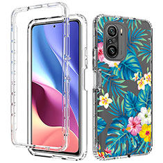 Silikon Hülle Handyhülle Ultra Dünn Flexible Schutzhülle Tasche Transparent Vorder und Rückseite 360 Grad Ganzkörper für Xiaomi Redmi K40 Pro+ Plus 5G Hellblau