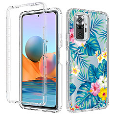 Silikon Hülle Handyhülle Ultra Dünn Flexible Schutzhülle Tasche Transparent Vorder und Rückseite 360 Grad Ganzkörper für Xiaomi Redmi Note 10 Pro Max Hellblau