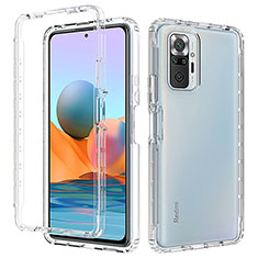 Silikon Hülle Handyhülle Ultra Dünn Flexible Schutzhülle Tasche Transparent Vorder und Rückseite 360 Grad Ganzkörper für Xiaomi Redmi Note 10 Pro Max Klar